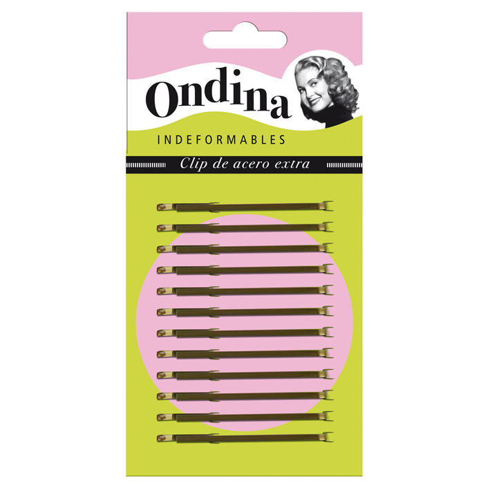 Carton 12 Clips Ondina Bronce 70mm Eurostil