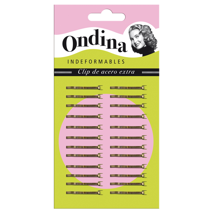 CARTON 24 MINI CLIPS BRONCE ONDINA